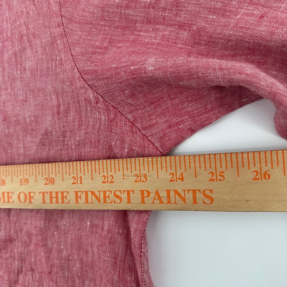 Untuckit Shirt Men's Large Linen Red Certan De May Wrinkle Resistant Button Up - Picture 6 of 7